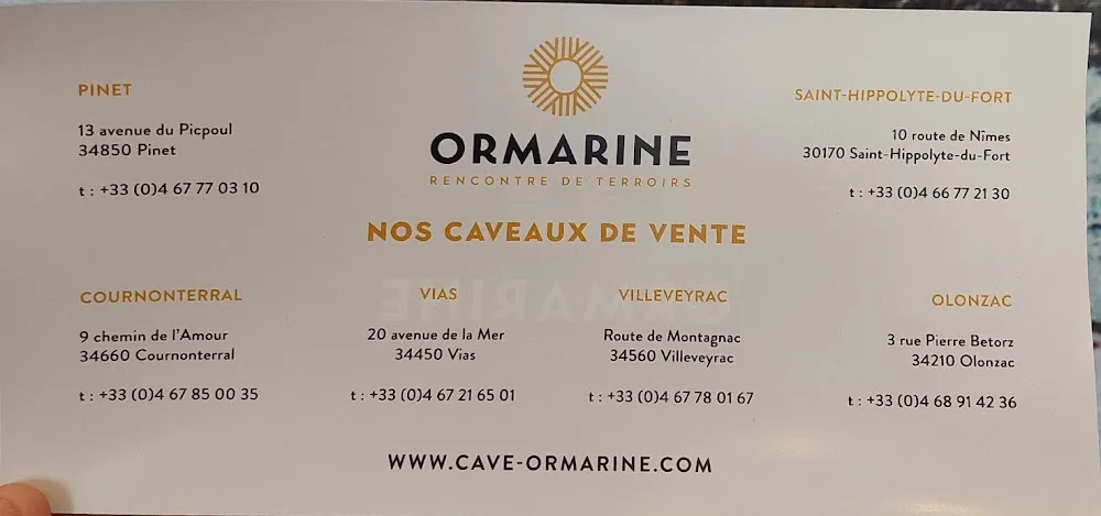 Cave de l'Ormarine - Caveau de Pinet